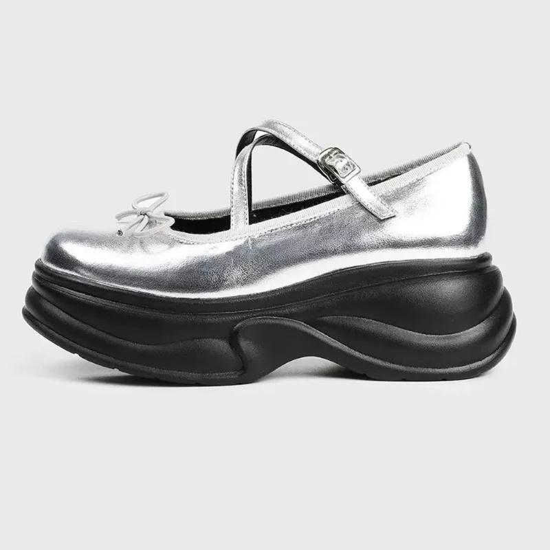 Fashion 2025 Brand Ladies Shoes Buckle Strap Women's High Heels Fashion Butterfly-knot Solid New Retro Thick Bottom Ballet Single Shoes