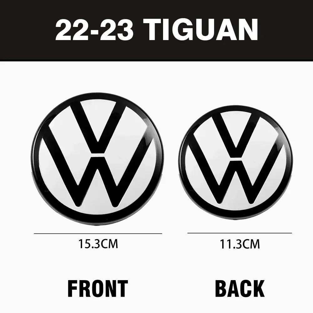 YKPSC1 ·1Set Car Front Radiator Grille Logo Sticker Rear Trunk Lid Badge Cover For Volkswagen VW Tiguan 2017 2018 2019 2020 2022-2023