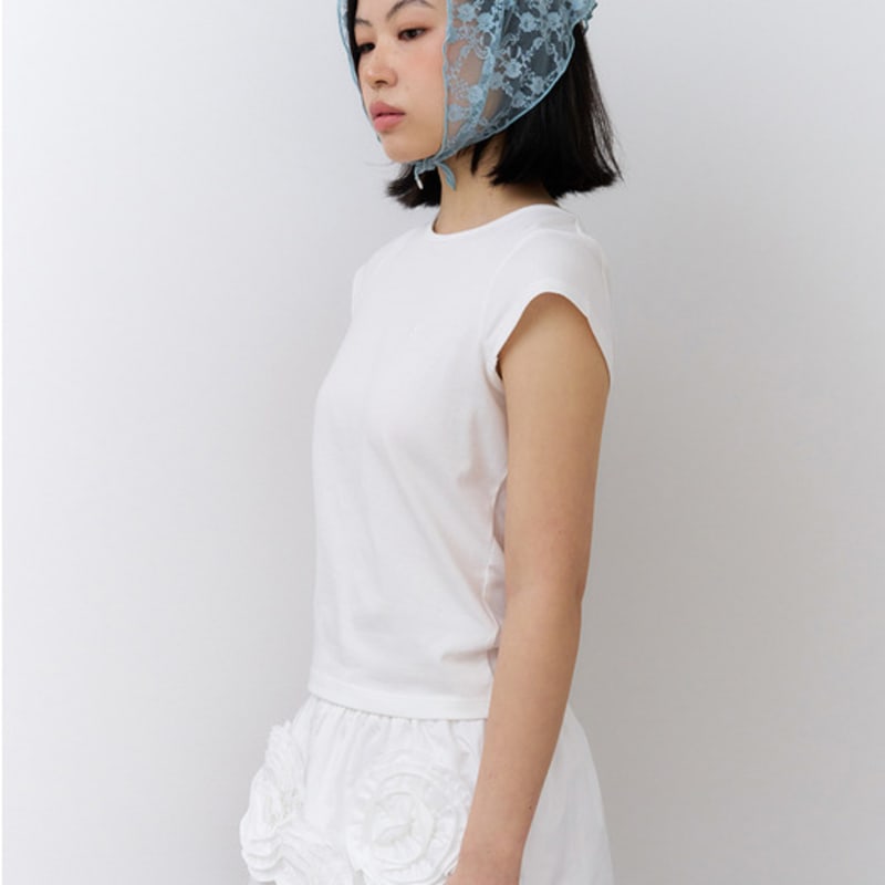 geegee flower lace hair bandana - sky blue