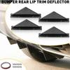 NEW 4x Universal Car Rear Bumper Diffuser Shark Fin Spoiler Lip Wing Splitter