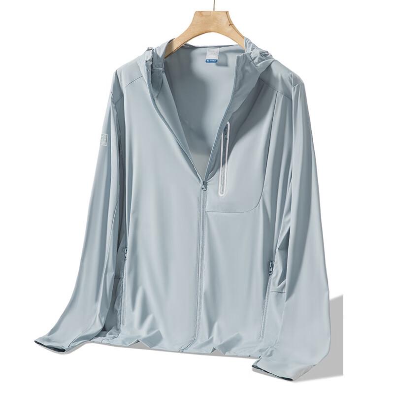 

WEZHO Men s Hooded Ice Silk Sun Protection Shirt