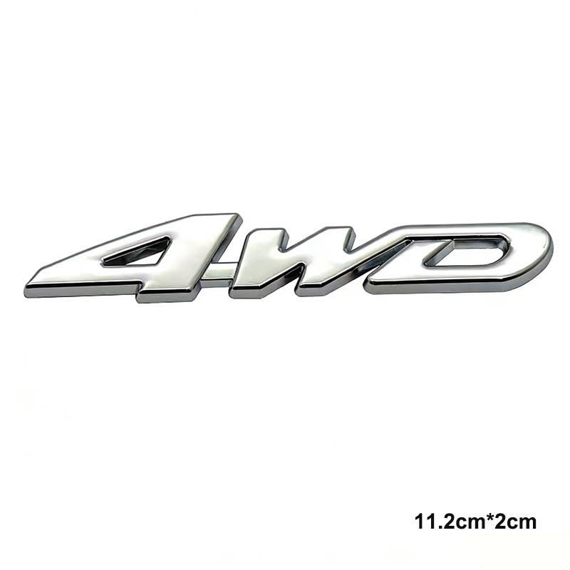 3D Metal 4WD V6 Decorative Sticker For Toyota Highlander Trunk Modification And Refurbishment Accessories J33
