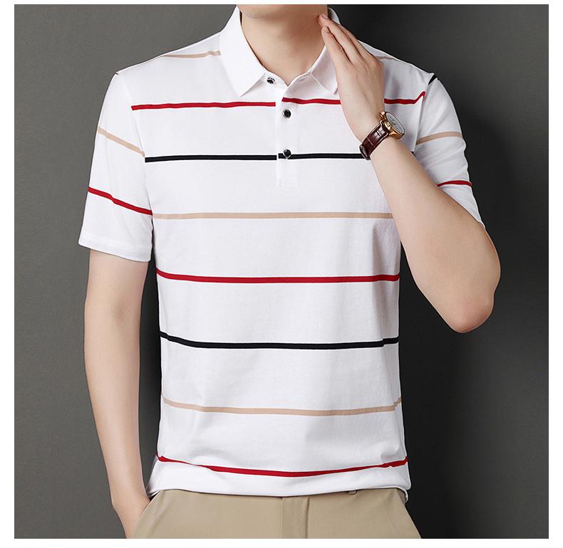 

Summer Solid Color Men s Short Sleeved T-shirt Thin Business Lapel Men s Polo Shirt XL білий