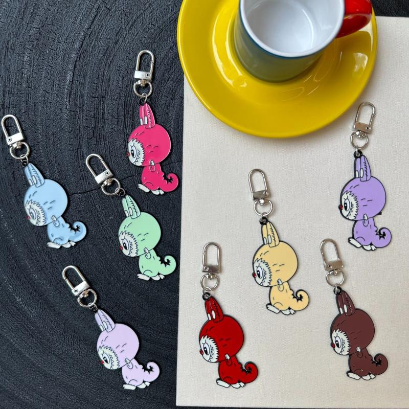 Cartoon Creative Alloy Keychain Schoolbag Pendant Car Keyring Jewellery Gift