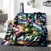 Hulk Breaking Through Glass With Dynamic Poses And Vibrant Energy Effects Cozy Customizable Blanket Customize Your Name Soft Warm Cozy Suitable For