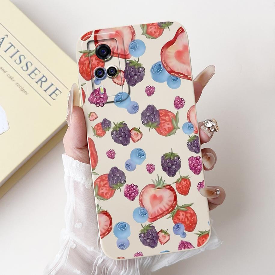 For Vivo Y51 2021 Case V2030 Cover Cute Fashion Space Cartoon Soft Silicone Matte Funda For Vivo Y31 2021 Y51A Y51s Y53s 4G Capa