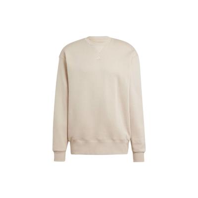 All Season Fleece Sweatshirt With Solid Color Logo Men Tops Beige IP8351