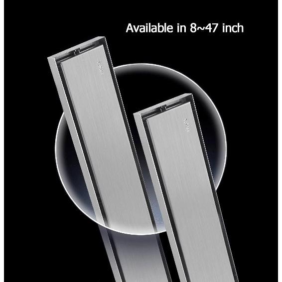 7.87-Inch SUS304 Stainless Steel Square Shower Floor Drain Offset Drainage,2 In 1 Cover or Tile Insert Brushed Finish