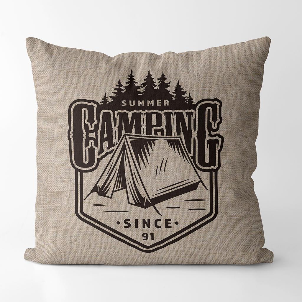 Camping Cushion Cover Square Home Decor Pillow Cover For Sofa Gift Pattern Pillowcase Seat Cushions Kissenbezug 45X45 18X18In