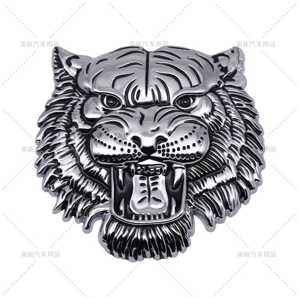 Tiger Tiger Head Metal Personalized Modified Car Label Sticker Cover Mark Sticker Side Label Tail Label large серебряный