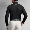 FILA Golf Series Simple Style Casual Sports Versatile Elastic Comfortable Long Sleeve Stand Collar Knit Top Men tops A11M545216FBK