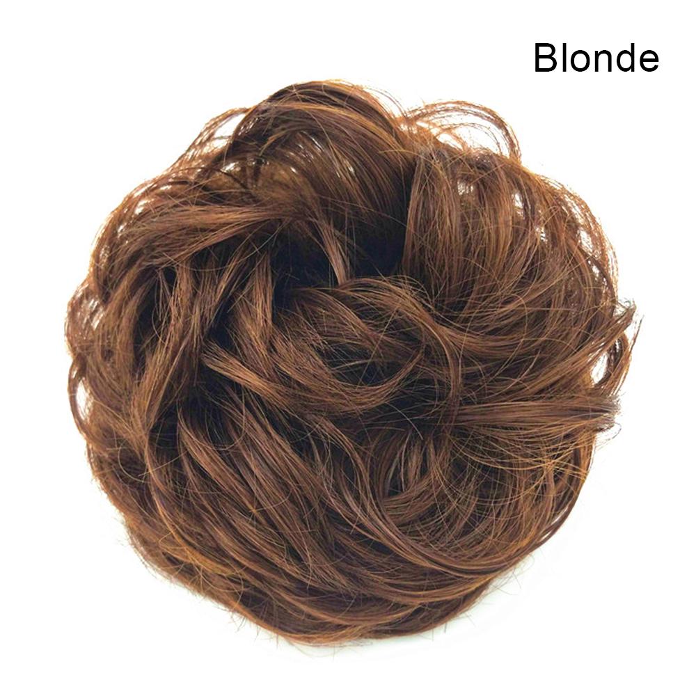 Unordentlicher Haarknoten Scrunchie Haarteil Verlängerung mit Gummiband Pferdeschwanz Haarverlängerungen Hochsteckfrisur Chignon Donut Haarteil Synthetisch