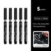 6/1pcs Chrome Pen Marker Reflective Mirror Electroplating Paint Repair Marker For Rock Ceramic Glass 0.8/1/2mm Nib Art Craftwork