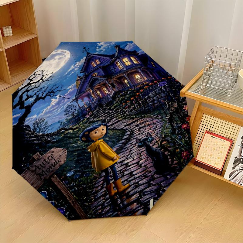 Coraline Other Mother Windproof Auto 8 Rib Folding Umbrella Portable Outdoor Parasol