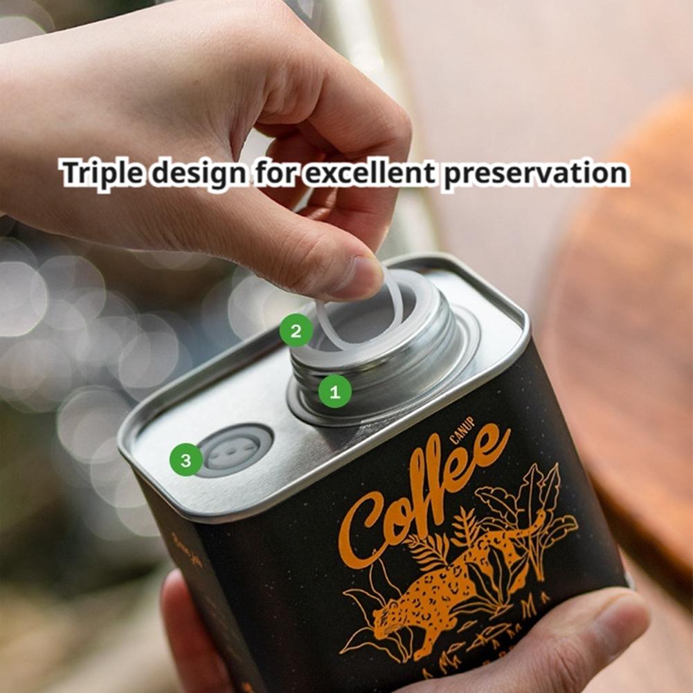 1pcs Coffee Beans Sealed Cans Outdoor Camping Tin Box Packaging Storage Fresh-Keeping Breathing Tin Cans