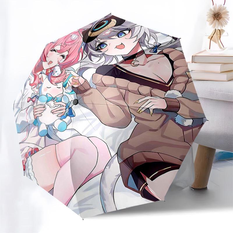 1 Stück Outdoor-Schirm mit niedlichen Anime-Charakteren - Automatisches Öffnen/Schließen, Tragbares 3-fach faltbares Design, 8-Speichen-Eisenrahmen - Perfektes Geschenk für Fans, Tr