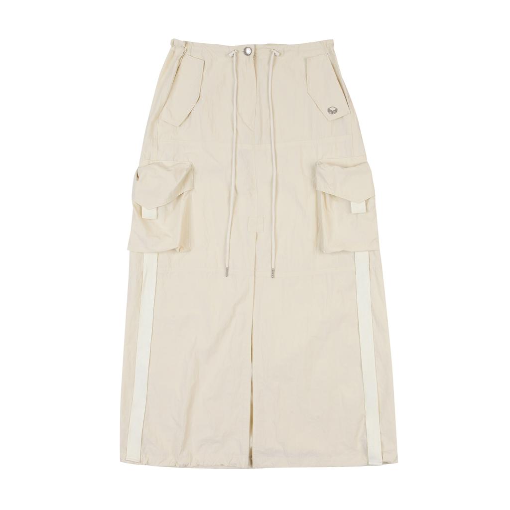 Lara Fox Cargo Long Skirt White Bp1Ws004