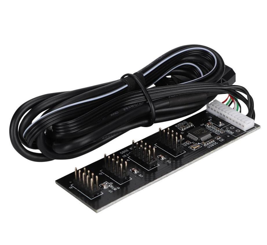 USB 2.0 9-Pin to Dual 9-Pin Expansion Hub for Motherboards