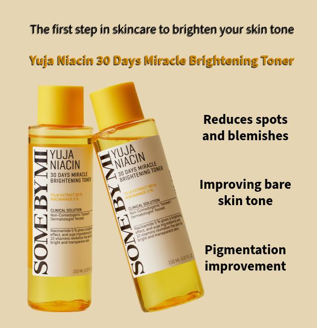 SOME BY MI Yuja Niacin 30 Days Miracle Rozjaśniający Tonik 150ml (3 Opcje)
