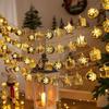 LED Electroplated Snowflake & Star String Lights - Christmas Atmosphere Flashing Fairy Tinsel Ball Decor