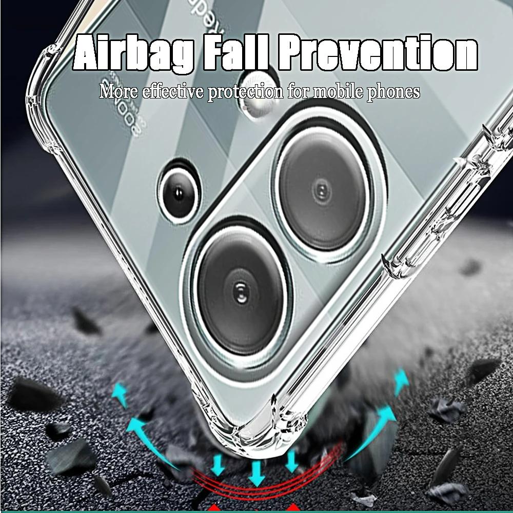 Shockproof Phone Case for Xiaomi 13T Pro 12T 11T 13 12 11 Lite NE 5G Transparent Clear Silicone Soft TPU 13 12 11 T Back Cover