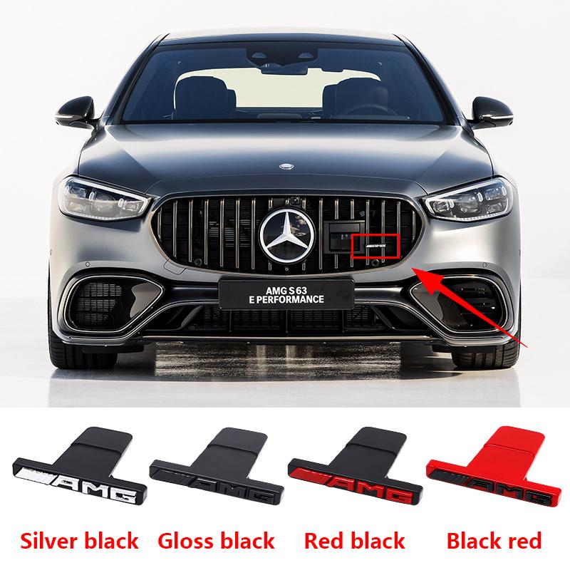 3D ABS AMG Logo Auto Front Grille Badge Emblem Sticker For Mercedes Benz W204 W205 W212 W213 W176 W177 Premium Styling Accessory