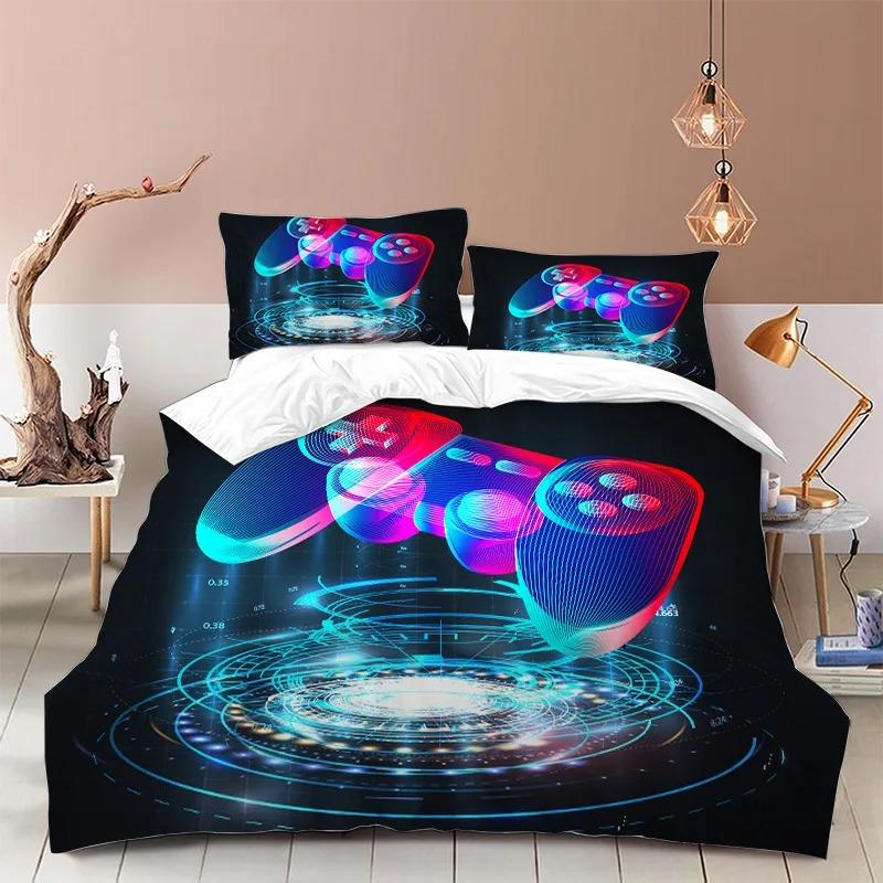 

Gamepad print, duvet cover, pillowcase, luxury bedding set, room bedroom decoration, children s and boys comforter sets gifts 135x200cm