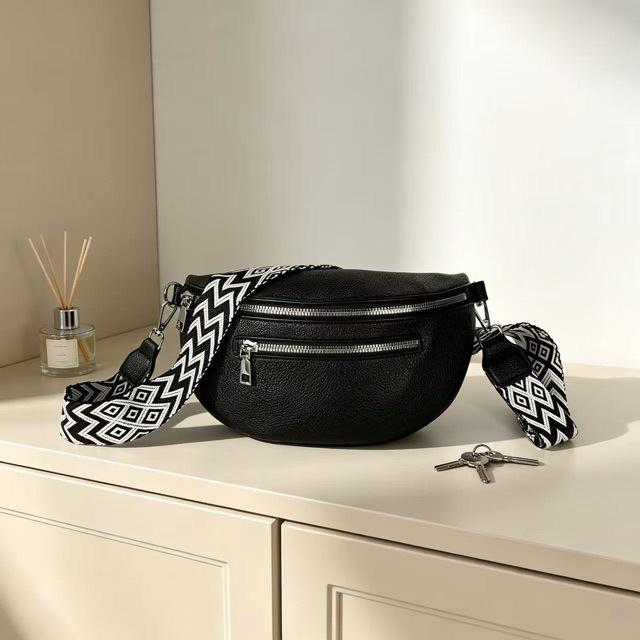 Women's Crossbody Fashion Chest Bag - Versatile Solid Color, Casual & Simple for Phone, Shoulder & Waist Carry