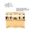 Vintage Jewelry Box Gold Color Retro Style Zinc Alloy Scratch Proof Small Jewelry Box For Rings Earrings Necklace M