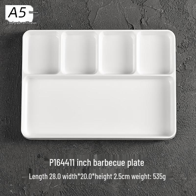 Commercial Melamine Divided Meal Tray