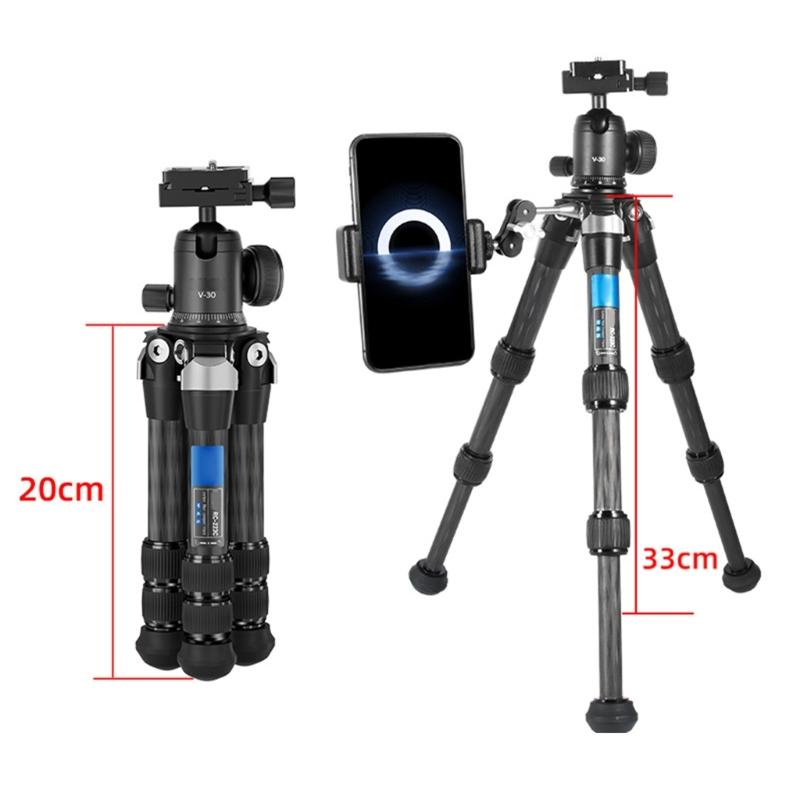 Portable Carbon Fiber Tripods with Ball Head for Camera Photography for Travel and Outdoor Use Providing High Stability