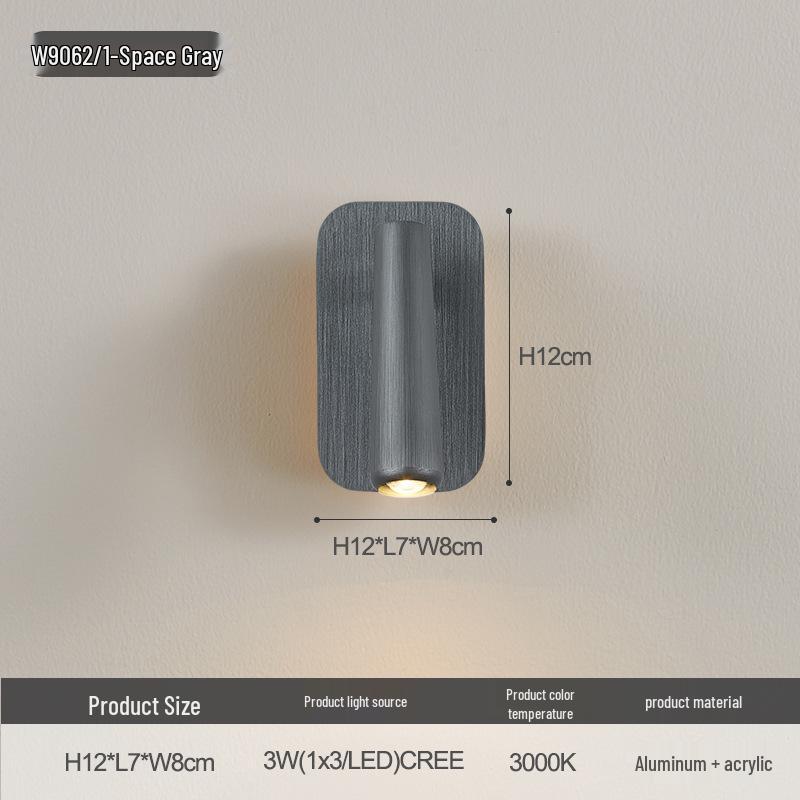 Rotatable Nordic Minimalist Wall Lamp - Eye-Protection Reading Light for Bedroom & Study