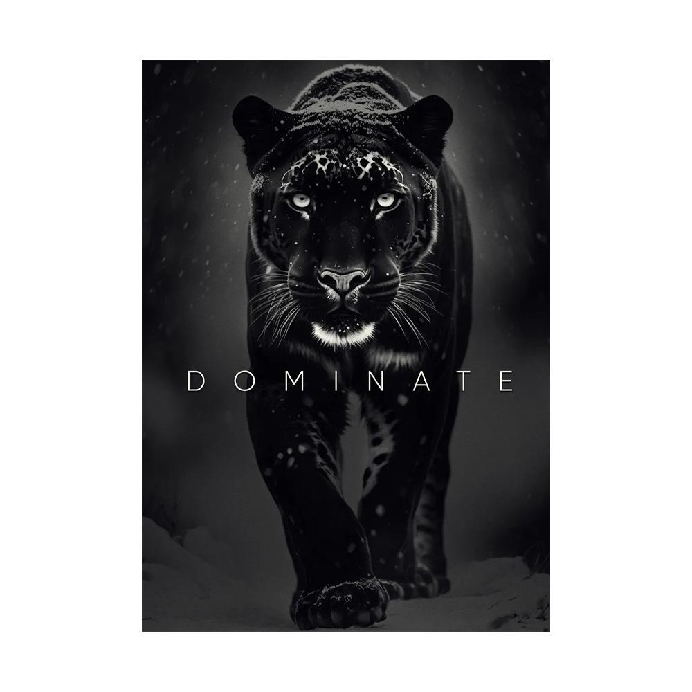 Citazioni Motivazionali Conquista Focus Pittura su Tela Leone Tigre Leopardo Animali Feroci Poster Stampa Muro Soggiorno Decorazioni per la Casa