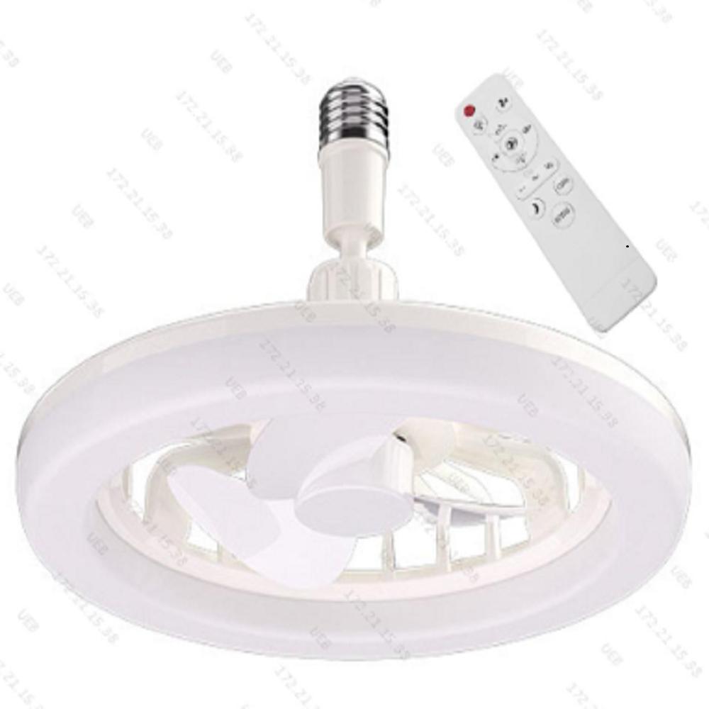 Socket Fan Light with Remote Screw in Ceiling Fan in Light Socket Dimmable Ceiling Fan with Light for Bedroom Kitchen Living Roo