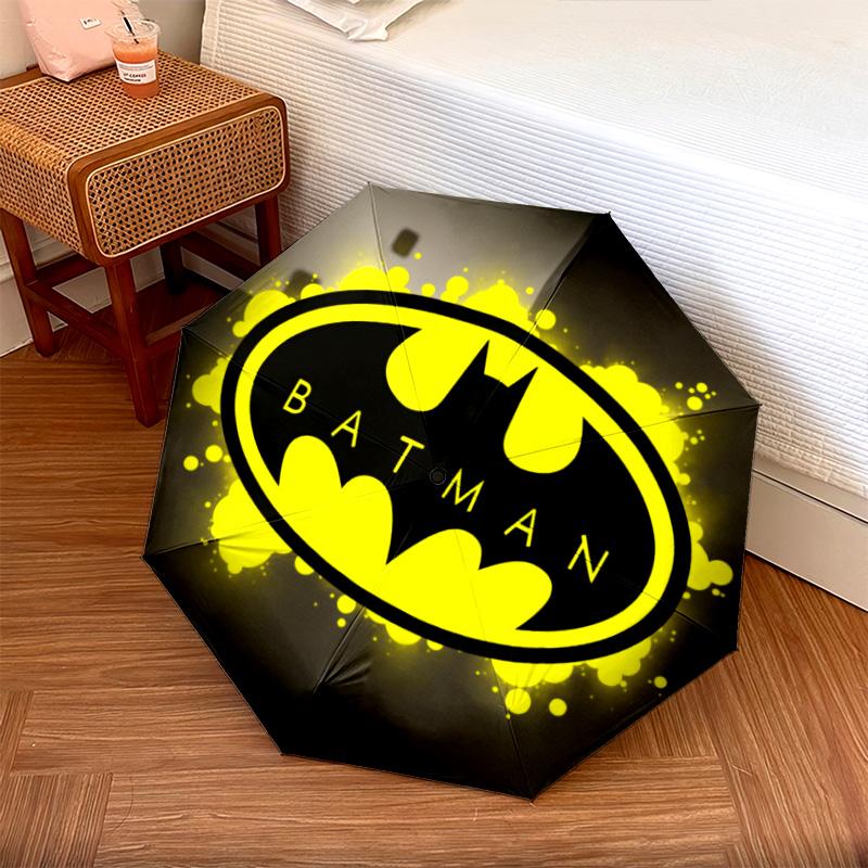 Motivo di Batman, ombrello pieghevole automatico, design portatile e pieghevole, 8 stecche, un regalo di Natale o di compleanno.