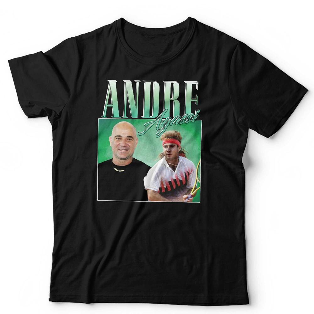 

Andre Agassi T Shirt Appreciation Unisex Throwback Homage Tennis Wimbledon XL