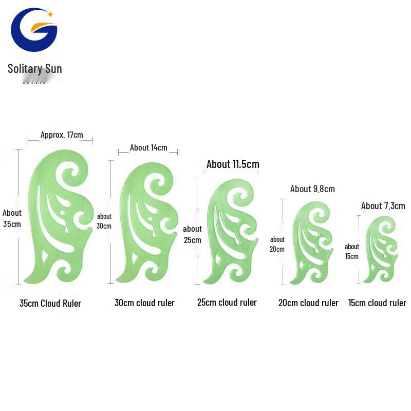 Manga Fashion Design 5-Piece Curve Ruler Set