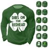 Bedrucktes T-Shirt für Herren im Retro-Stil mit Knopfleiste und langen Ärmeln