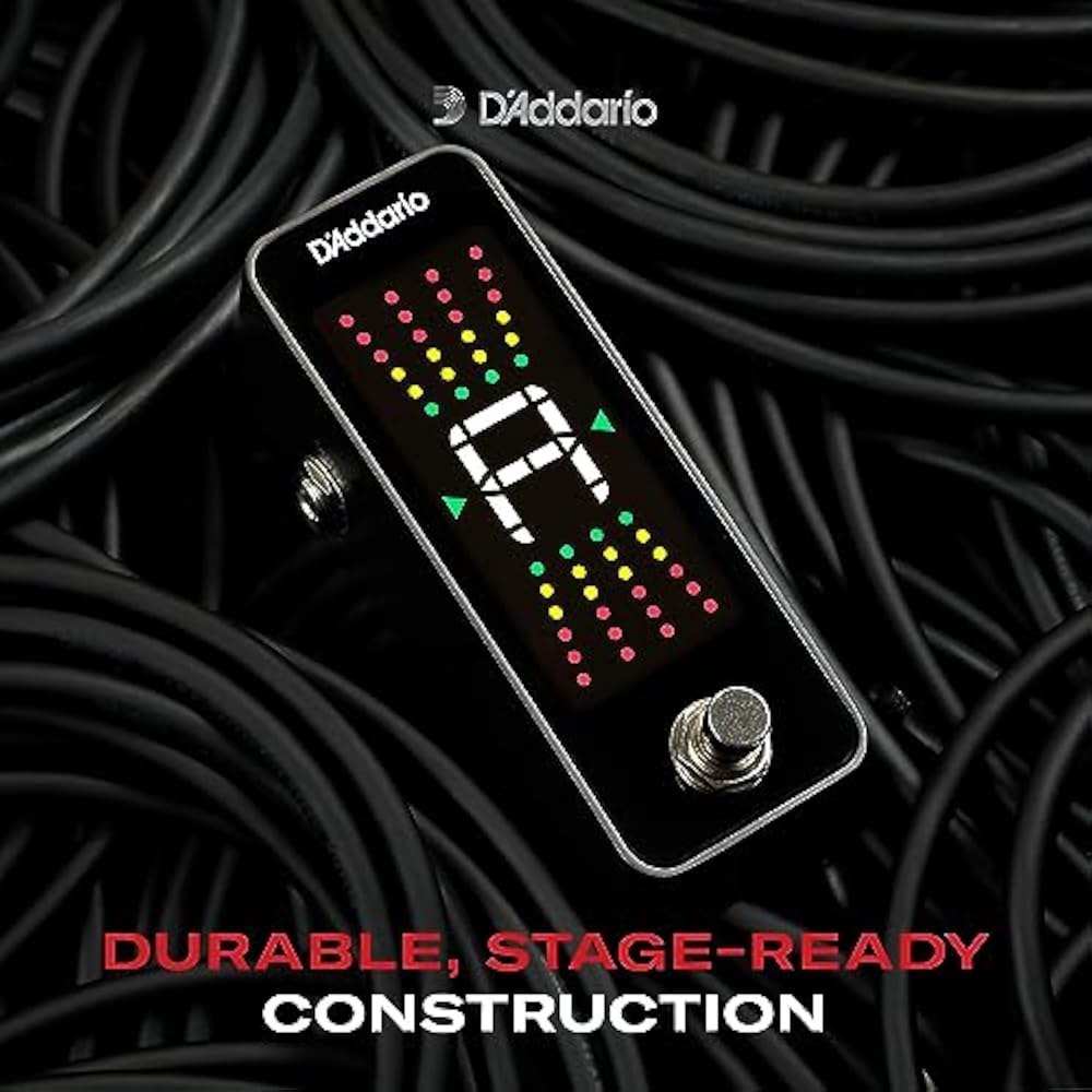 D'Addario Daddario Pedal Tuner Chromatic Type Chromatic Pedal Tuner Plus Buffered Bypass/True Byp...