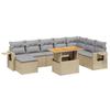 VidaXL Garden Lounge Set with Cushions 9 Pcs, Patio Sofas, Patio Furniture Set, Outdoor Furniture, Beige 3271892