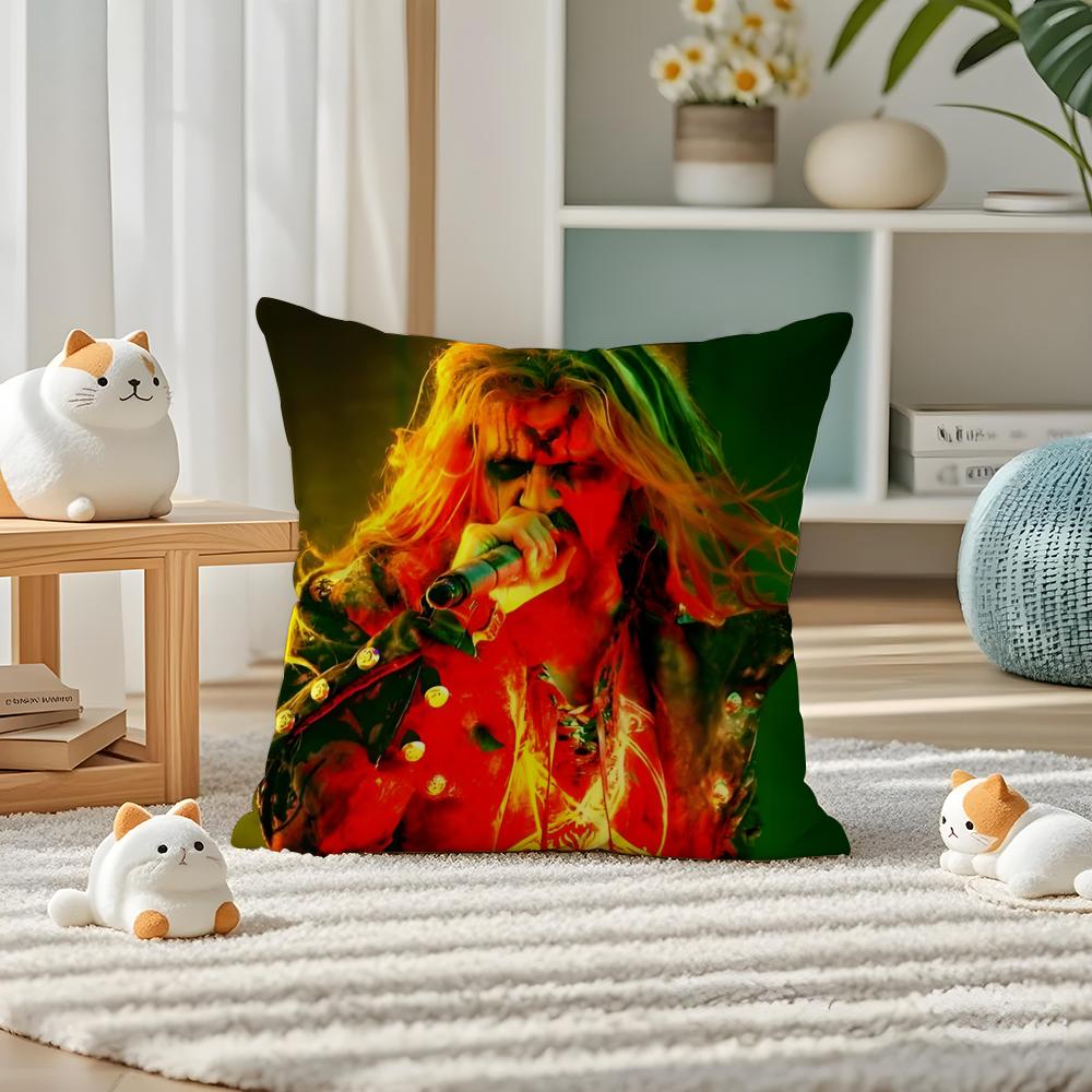 Rob Zombie Pillow Case Silky Elegant Comfort Sofa Bed Invisible Zipper