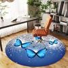 1pc Butterfly Moon Round Chair mat Area Rug - Non-Slip, Floor Mat for Office, Bedroom, home decor Christmas Gift p0811224