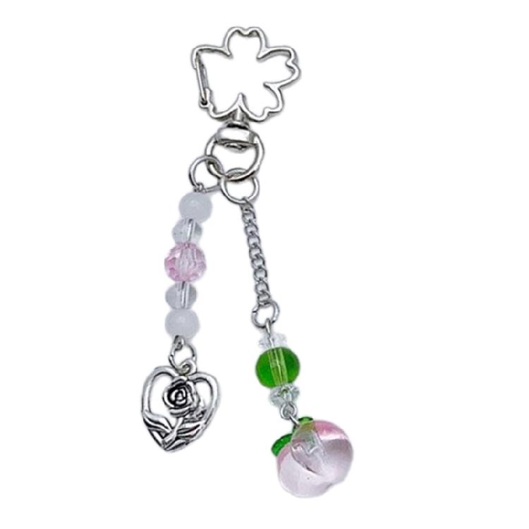 

Fashion Strawberry Fruit Peach Charm Pendant Hanging Decoration for Key Bag