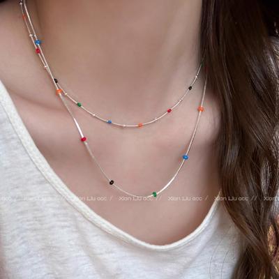 Tropfendes Öl Doudou Perlenkette klein frisch einfach vielseitig Schlüsselbeinkette Temperament modisch hochwertiger Schmuck