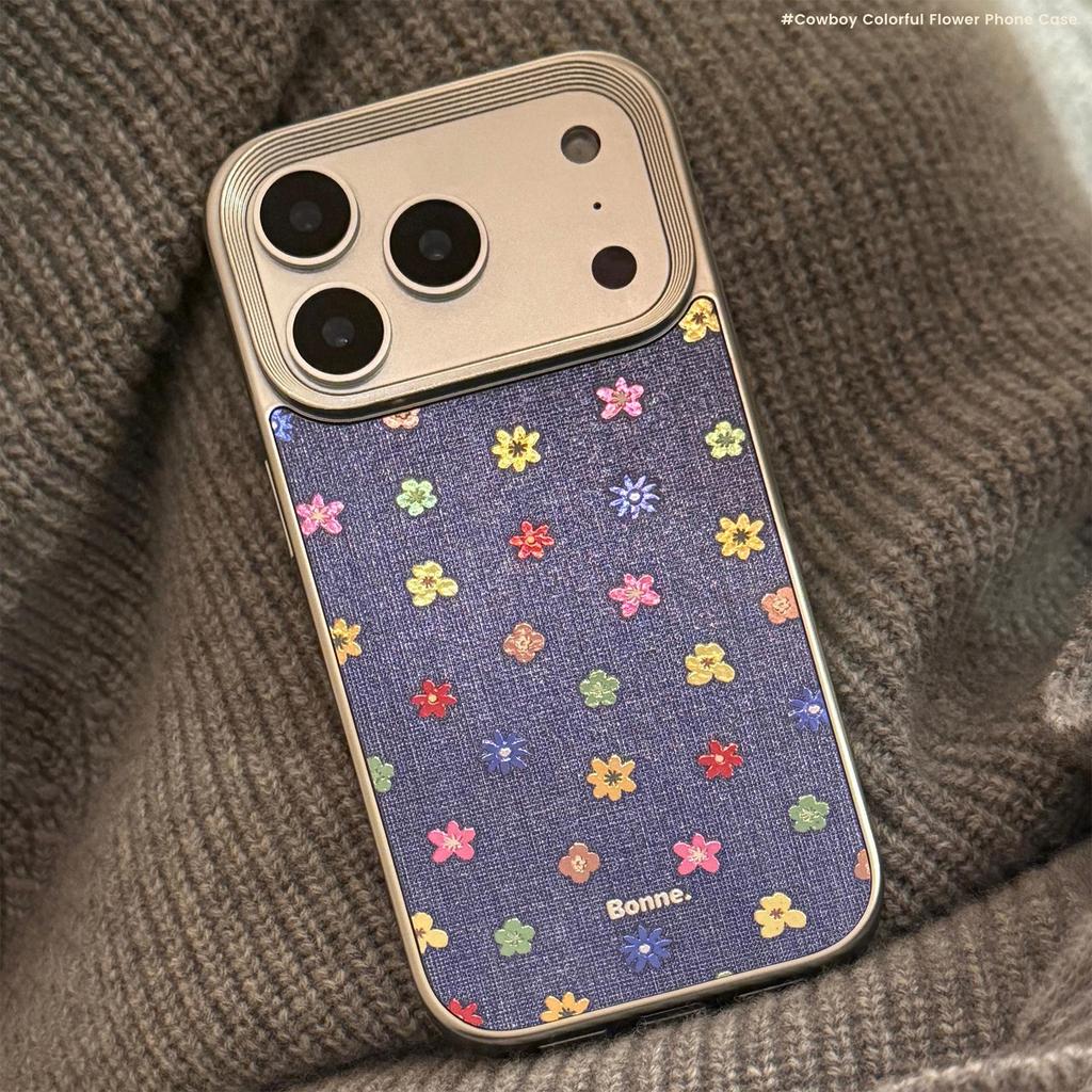 Kreativní pozlacený květinový kryt na telefon pro iPhone 16, iPhone 17 a iPhone 17 Pro Max
