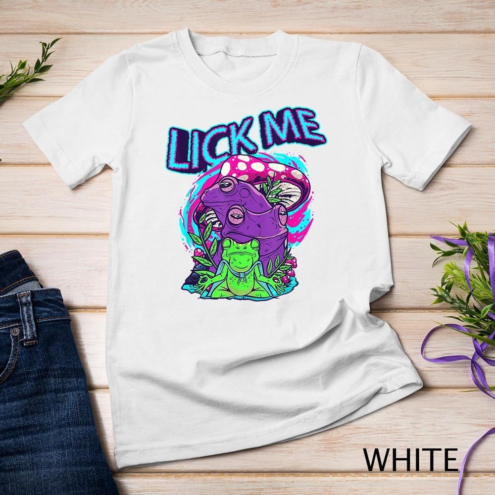 

Lick Me Trippy Frog Psychedelic EDM Rave Psytrance Acid Unisex T-shirt 3XL