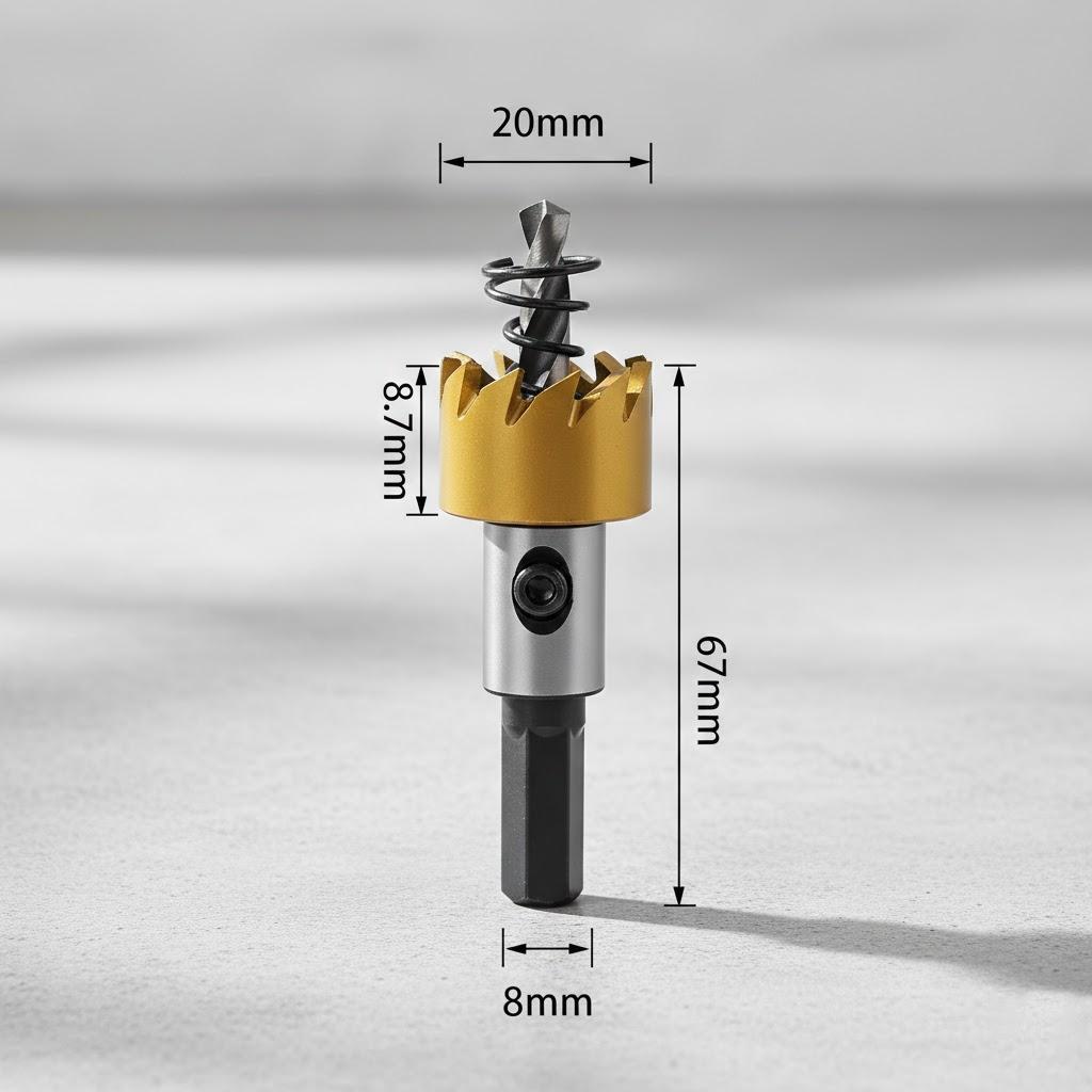 HSS Hole Saw Drill Bit Set 5Pcs Hole Cutter for Sheet Metal Reaming 16mm 18.5mm 20mm 25mm 30mm Professional Tool Kit