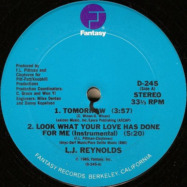 

12inch Record LJ REYNOLDS Tomorrow HM1004 Fantasy 1985 US Dance Electronica Used