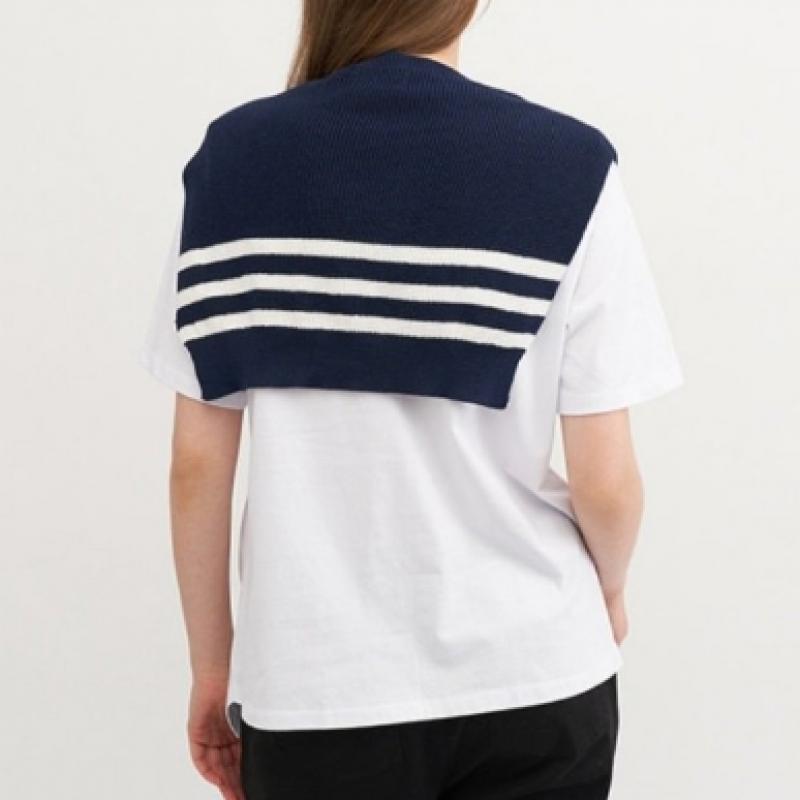 2nd Skin Cotton Modal Stripe Cardigan Muffler Adwsa3100