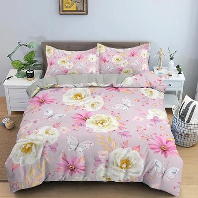 Bellissimi Fiori Floreali Comodo Copripiumino Coperta Federa Set Biancheria da Letto Decorazione Camera da Letto Bambini Tessile per la Casa